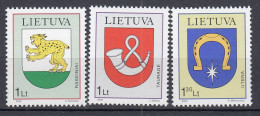 LITHUANIA 2000 Coat Of Art MNH(**) Mi 739-741 #Lt1058 - Litauen