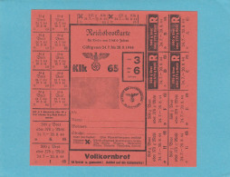 REICHSBROTKARTE  FÜR KINDER VON 3 BIS 6 JAHREN. KLK 66. - 1940-1944 Ocupación Alemana