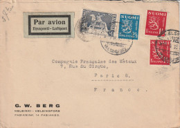 FINLANDE - LETTRE - Helsinki Le 16/04/1935 Pour Paris - Storia Postale