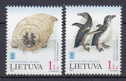 LITHUANIA 2000 Fauna Klaipeda Museum MNH(**) Mi 733-734 #Lt1067 - Lituanie