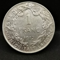 1 FRANC ARGENT 1912 ALBERT I En Néerlandais BELGIQUE / BELGIUM SILVER - 1 Franco