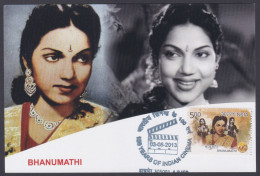 Inde India 2013 Maximum Max Card Bhanumathi, Actress, Singer, Music Composer, Bollywood Indian Hindi Cinema, Film - Lettres & Documents