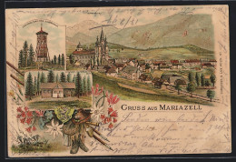 Lithographie Mariazell, Ortspanorama  - Sonstige & Ohne Zuordnung