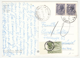 Italy Milazzo Postcard Posted 1950? - Taxed Postage Due Switzerland With Ordinary Stamp B240510 - Taxe