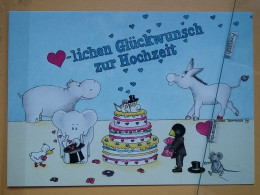 KOV 506-29 -  DONKEY, ANE, BIRTHDAY, CAKE, MAUS, MOUSE, ELEPHANT, RHINOCEROS - Anes