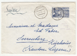 Luxembourg Letter Cover Posted 1949 Grevenbacher To Sverenberg B240510 - Storia Postale