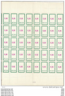 FRANCE TIMBRES FICTIFS FEUILLE COMPLETE TIMBRES USAGE COURANT N° F 157 - Phantomausgaben