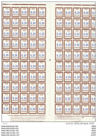 FRANCE TIMBRES FICTIFS FEUILLE COMPLETE TAXE N° FT 29 - Fictifs