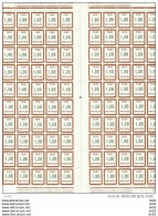 FRANCE TIMBRES FICTIFS FEUILLE COMPLETE TAXE N° FT 28 - Fictie