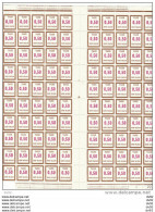 FRANCE TIMBRES FICTIFS FEUILLE COMPLETE TAXE N° FT 27 - Fictifs