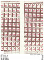 FRANCE TIMBRES FICTIFS FEUILLE COMPLETE TAXE N° FT 24 - Fictie
