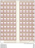 FRANCE TIMBRES FICTIFS FEUILLE COMPLETE TAXE N° FT 22 - Fictifs