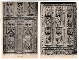 13 - Aix En Provence Detail De La Porte De La Cathedrale St Sauveur - 2 Cartes Postales Ancienne - Aix En Provence