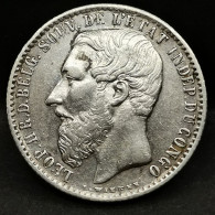 1 FRANC ARGENT 1891 LEOPOLD II CONGO BELGE 70000 EX. / BELGIQUE / BELGIUM SILVER - 1885-1909: Leopold II.