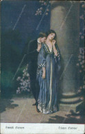 Cs406 Cartolina Coppia Innamorati Couple Fremiti D'amore Artist Illustratore - Other & Unclassified