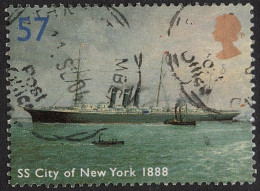 GREAT BRITAIN 2004 QEII 57p Multicoloured, Ocean Liners-S City Of New York 1888 SG2453 FU - Usados