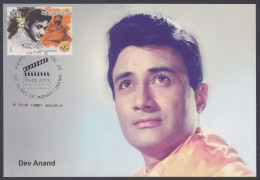 Inde India 2013 Maximum Max Card Dev Anand, Actor, Writer, Director, Bollywood, Indian Hindi Cinema, Film - Cartas & Documentos