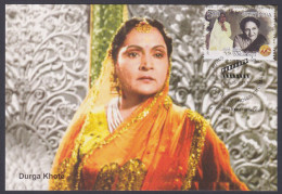 Inde India 2013 Maximum Max Card Durga Khote, Actress, Bollywood, Indian Hindi Cinema, Film - Brieven En Documenten