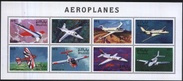 Mint Stamps In Miniature Sheet Aviation Airplanes 1998 From Maldives - Aviones