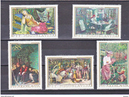 YOUGOSLAVIE 1967 Peintures Yougoslaves Yvert 1131-1135, Michel 1257-1261 NEUF** MNH Cote 10 Euros - Neufs