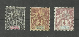 CONGO N°12 à 14 Cote 8.20€ - Used Stamps