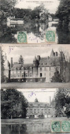 4V4Sb   91 Environs De Dourdan Lot De 3 Cpa Chateau De St Mesme - Dourdan