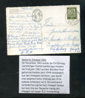 "BUNDESREPUBLIK DEUTSCHLAND" 1962, Aptierter (PLZ) Stegstempel "SAND" Auf Ansichtskarte (B2016) - Lettres & Documents