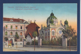 CPA Judaïca Synagogue Judaïsme Jewish Juif écrite Roumanie Romania Temesvdr - Roumanie