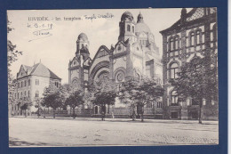 CPA Judaïca Synagogue Judaïsme Jewish Juif écrite Serbie Serbia Ujvidek - Serbia