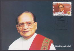 Inde India 2013 Maximum Max Card Allu Ramalingiah, Actor, Comedian, Producer, Telegu Bollywood Indian Hindi Cinema, Film - Storia Postale