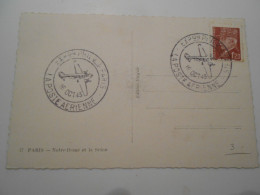 France Poste Aerienne , çarte De Paris 1943 , Exposition Philatelique , La Poste Aerienne - 1927-1959 Storia Postale