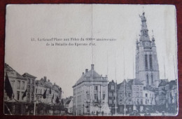 Cpa Courtrai : La Grand'place Aux Fêtes Du 600è Anniversaire De La Bataille Des Eperons D'or - Kortrijk