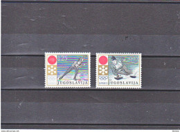 YOUGOSLAVIE 1972 Jeux Olympiques De Sapporo, Patinage, Ski Yvert 1331-1332, Michel 1447-1448 NEUF** MNH Cote 3,50 Euros - Unused Stamps