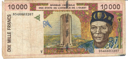 W.A.S. TOGO    P814Tc 10000 FRANCS (19)95 1995  Signature 27   VG - Westafrikanischer Staaten