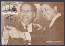 Inde India 2013 Maximum Max Card Shankar Jaikishan, Music Composer, Musician, Bollywood, Indian Hindi Cinema, Film - Cartas & Documentos