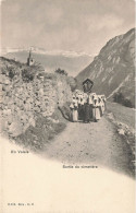 MIKIBP11-001- SUISSE EN VALAIS SORTIE DU CIMETIERE - Autres & Non Classés