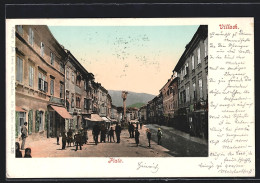 AK Villach, Platz Mit Denkmal  - Andere & Zonder Classificatie