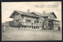 AK Rosegger-Alpenhaus, Menschen Auf Der Terrasse  - Altri & Non Classificati