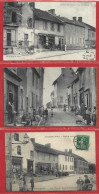 03 - Allier - Lot De 3 Cartes : Couleuvre : Rue De La Mairie , Route De Bourbon , Route De Lurcy Levy - Autres & Non Classés