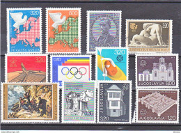 YOUGOSLAVIE 1975 Yvert 1469-1470 + 1477-1478 + 1487 + 1494-1497 + 1516-1518 NEUF** MNH Cote 4,50 Euros - Ongebruikt