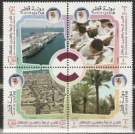 Qatar 1995 MiNr.1063 - 1066 4er Block ** Postfrisch 24 Jahre Unabhängigkeit ( 889 ) Günstige Versandkosten - Qatar