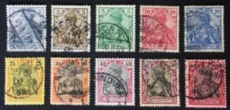 1900 Germania (I) REICHSPOST Satz Mi. 53 - 62 - Used Stamps