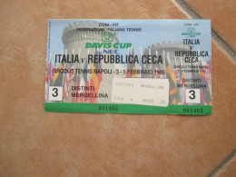 3 5 Febbraio 1995 DAVIS CUP Italia Repubblica Ceca Circolo Del Tennis NAPOLI Distinti Mergellina - Sonstige & Ohne Zuordnung