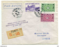 1° Volo KLM Tunisi/Roma Del 20.4.48 - Correo Aéreo