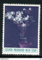 Flora - Prova Stampata In Color Viola E Verde Allestita Nel 1966 Dal Poligrafico - Errors And Curiosities