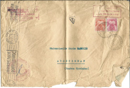 FRANCE Deux (2) Timbres "taxe" YT N°85 Et YT N°86  Malgré Franchise Militaire Sur Enveloppe De 1953 - Storia Postale