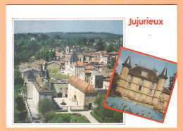 Ppgf/ CPSM Grand Format - AIN - JUJURIEUX - (2 VUES) VUE GÉNÉRALE ET CHATEAU DE VALENCE - Unclassified