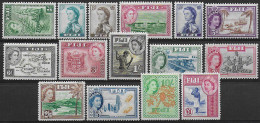 1954-59 Fiji Elizabeth II 15v. MNH SG N. 280/95 - Autres & Non Classés