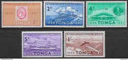 1961 Tonga Tongan Postal Service 5v. MNH SG N. 115/19 - Altri & Non Classificati