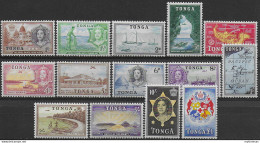 1953 Tonga Pictorial 14v. MNH SG N. 101/14 - Altri & Non Classificati